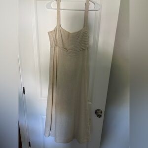 Hem & Thread Cream Maxi Dress